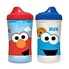 NUK Sesame Street Three Section Plate and Two Sippy Cups in Red and Blue