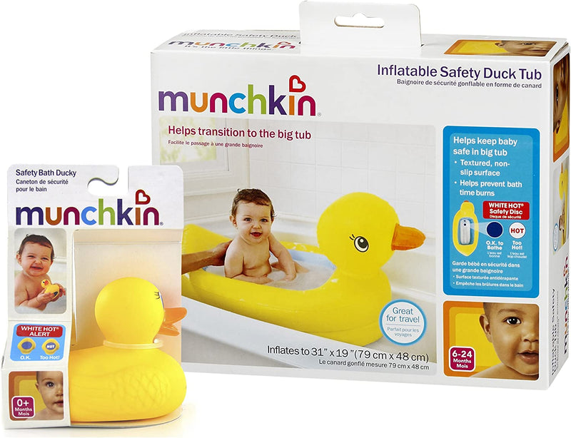 Munchkin White Hot Inflatable Safety Duck Tub and Bath Ducky Toy