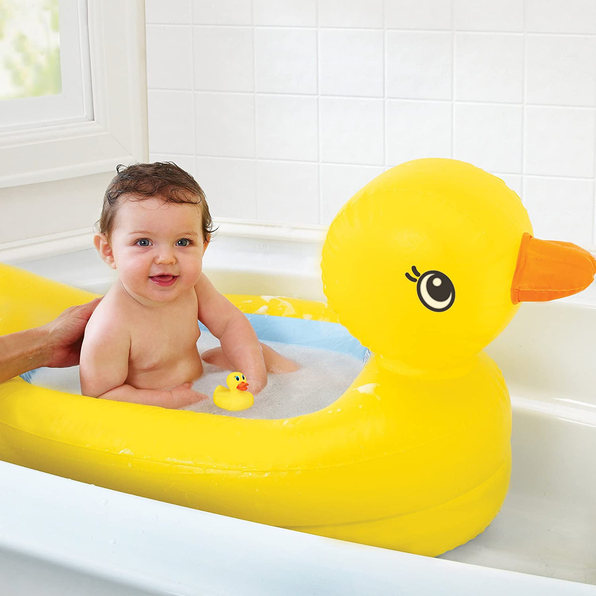 Munchkin White Hot Inflatable Safety Duck Tub and Bath Ducky Toy