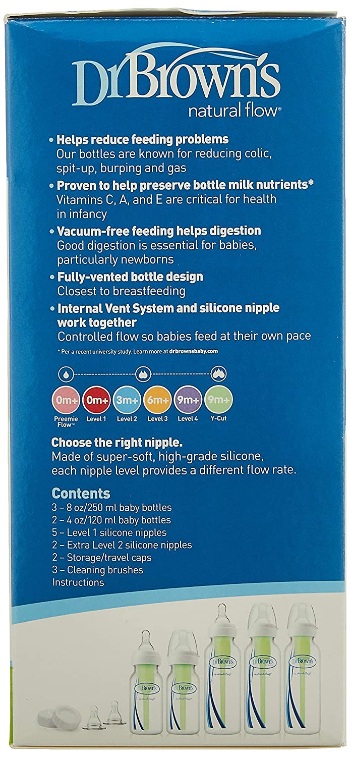 Dr. Brown's 17 Piece Anti-Colic Options+ Baby Bottle Newborn Feeding Set - image 7