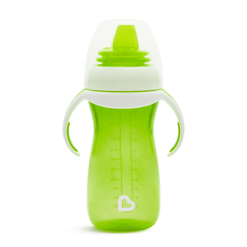 Munchkin Gentle Transition Sippy Cup with Removable Trainer Handles, 10 oz, Green