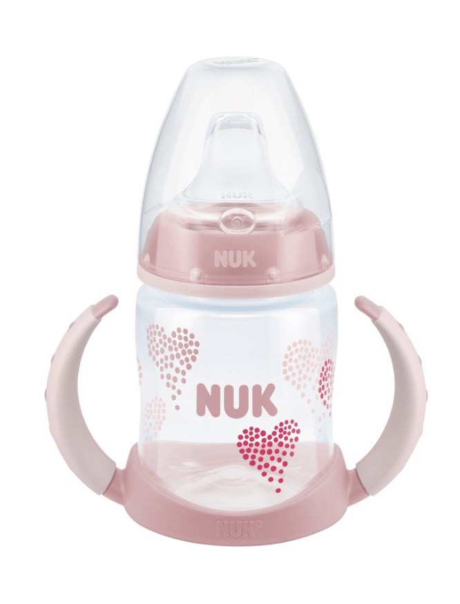 NUK Learner Tritan Sippy Cup, 5 Ounce, Pink Hearts