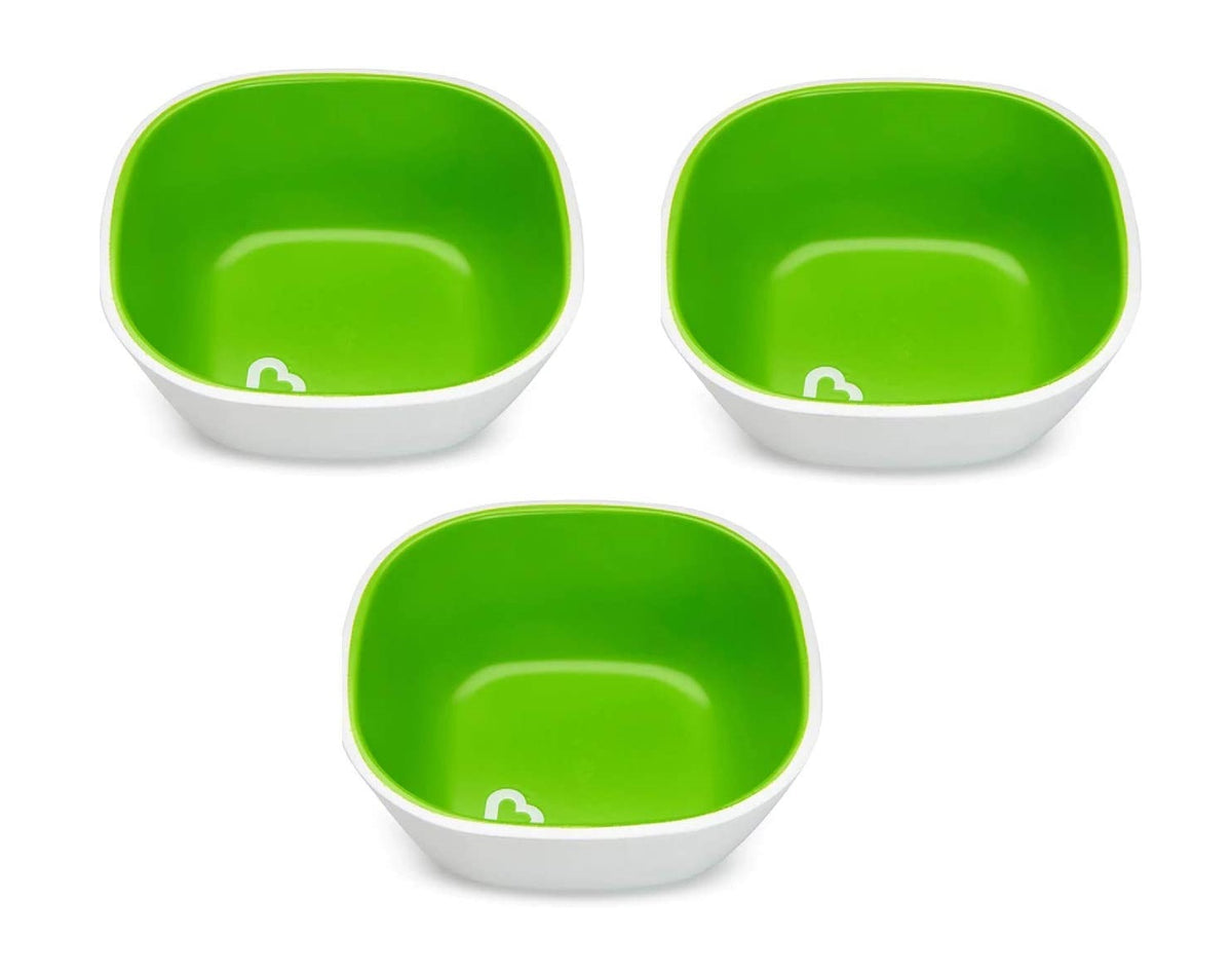 Munchkin 3 Pack Toddler Splash Bowl Set, Green