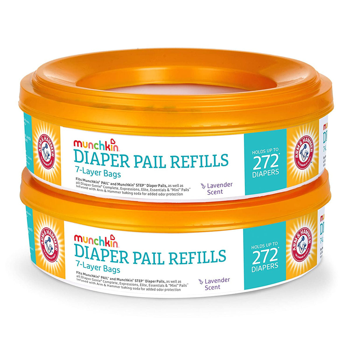 Munchkin Arm and Hammer Diaper Pail Refill Rings, 4 Pack