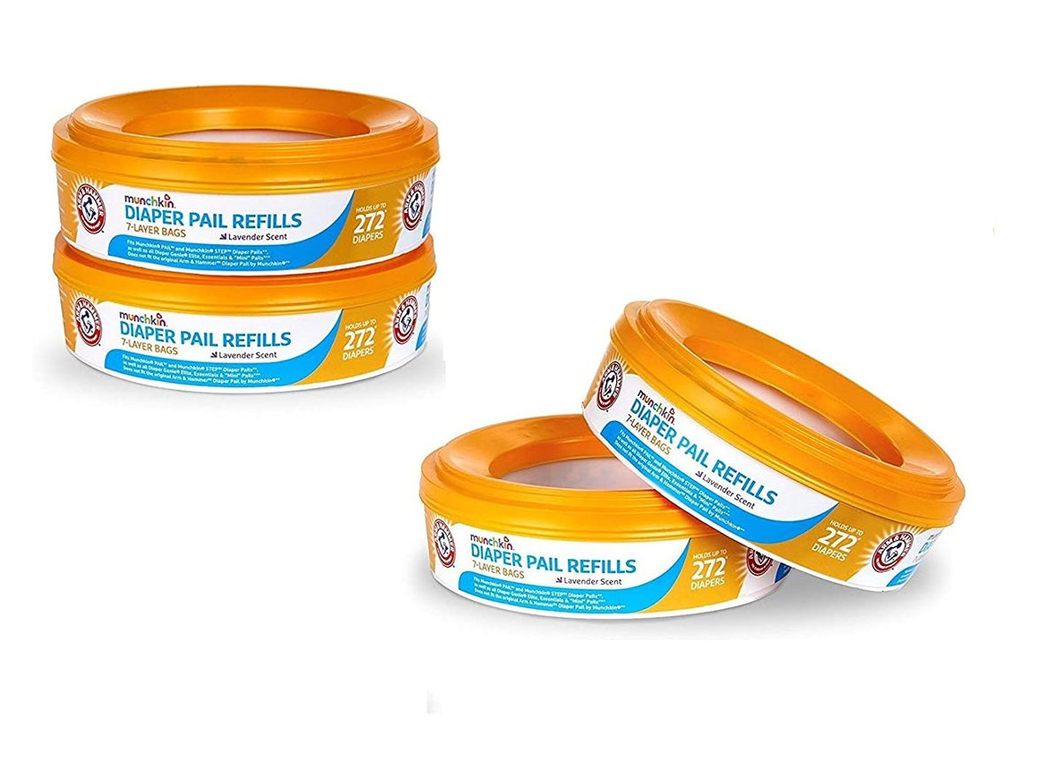 Munchkin Arm and Hammer Diaper Pail Refill Rings, 4 Pack