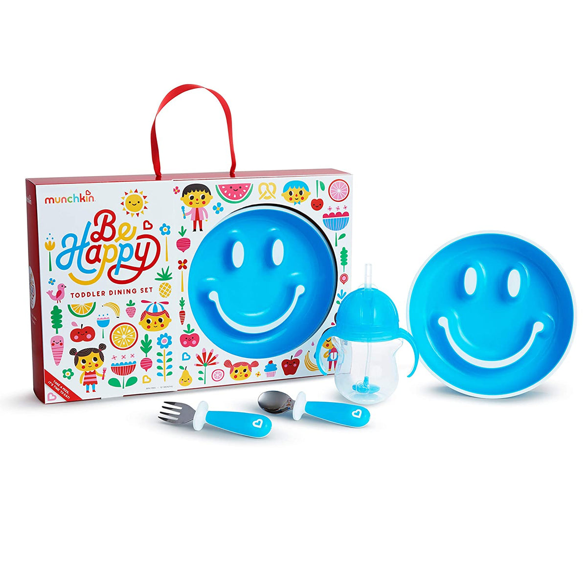 Munchkin Be Happy Toddler Dining Set, Blue