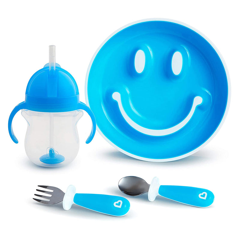 Munchkin Be Happy Toddler Dining Set, Blue