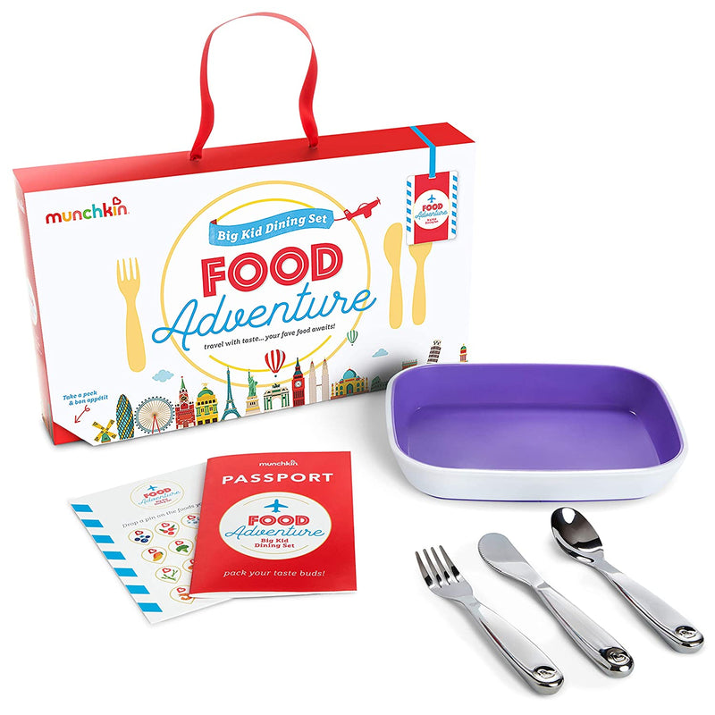 Munchkin Food Adventure Splash Toddler Dining Set, Purple