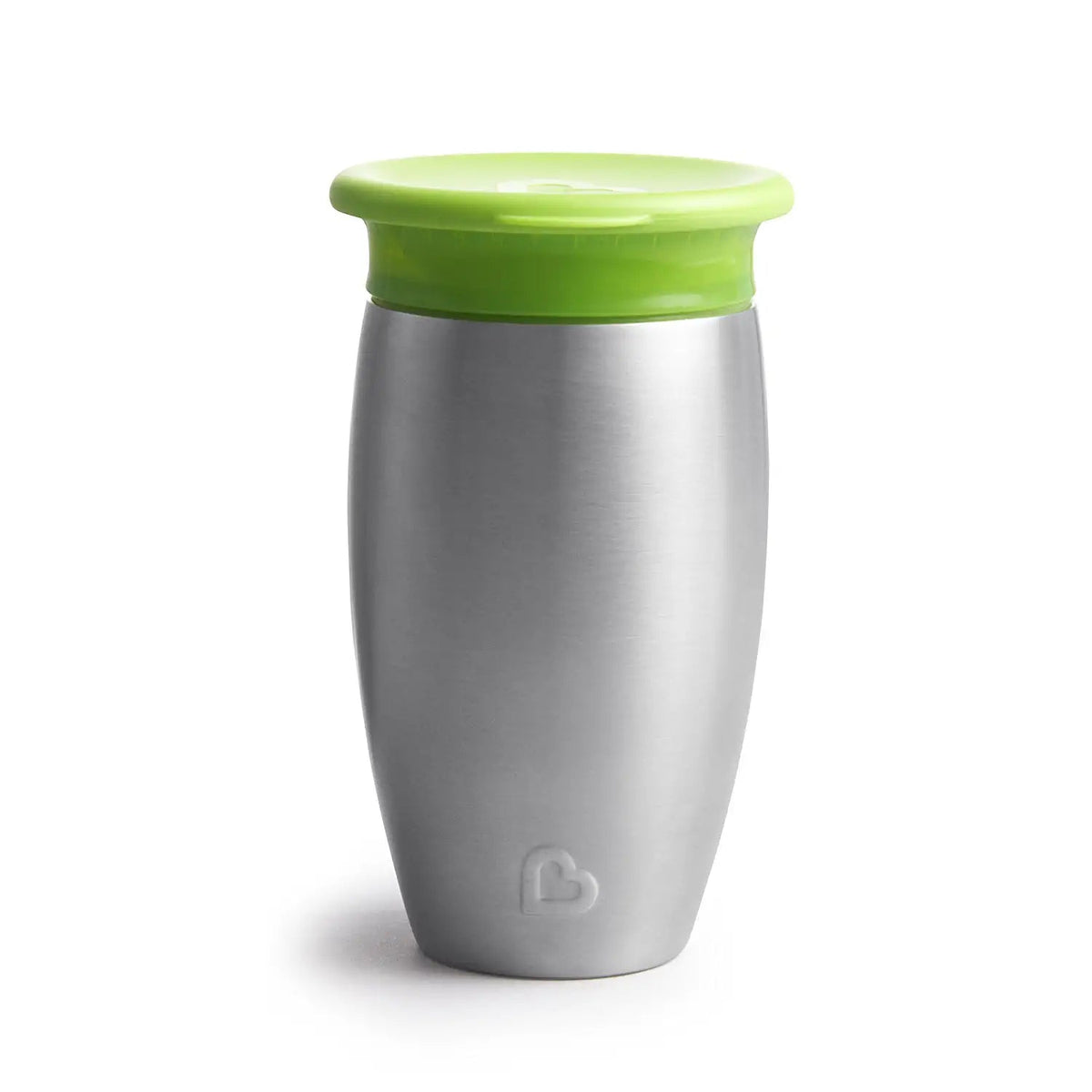 Munchkin Miracle Stainless Steel 360 Sippy Cup, 10 oz, Green