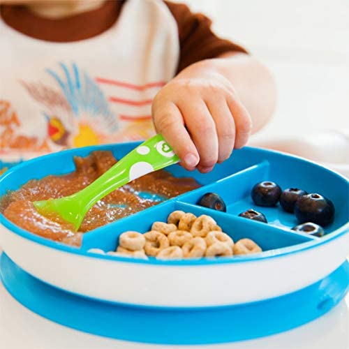 Munchkin Stay Put Divided Suction Plates Blue/Green