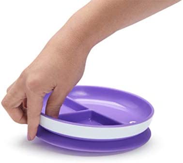 Munchkin Stay Put Divided Suction Plates Pink/Purple