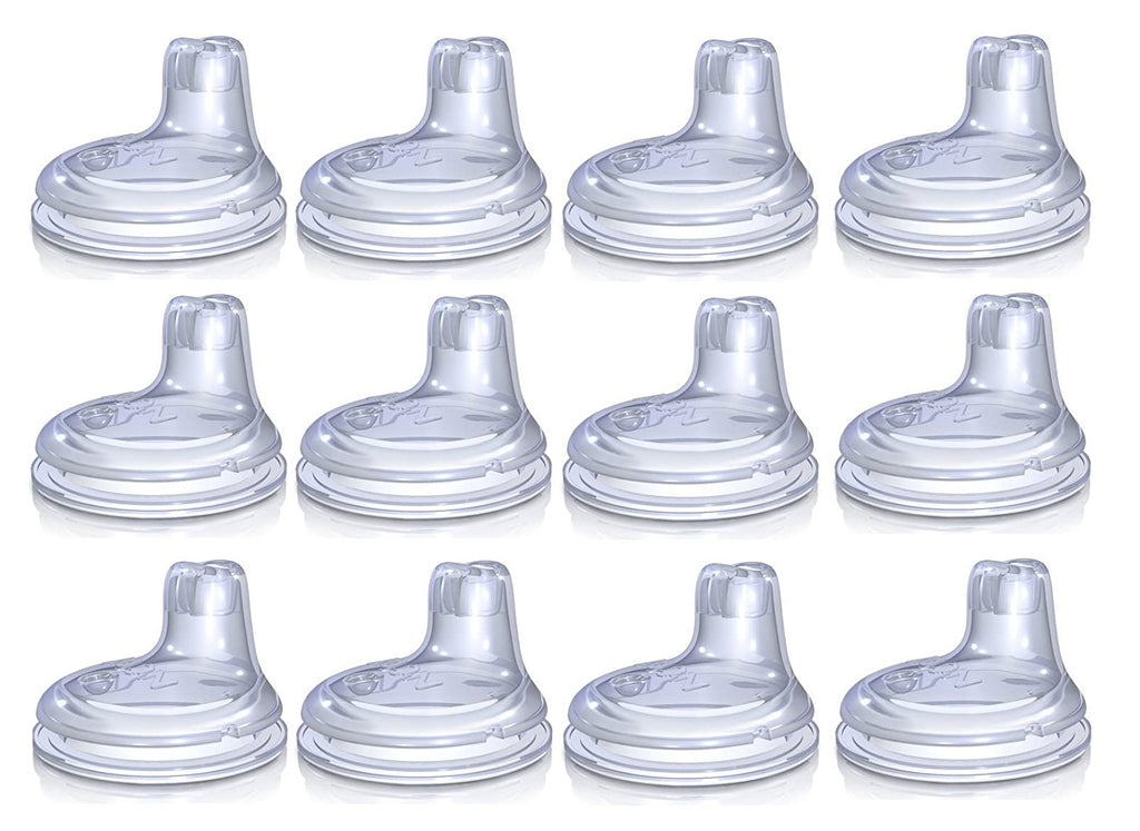 Nuby No Spill Replacement Silicone Spouts, 12 Pack
