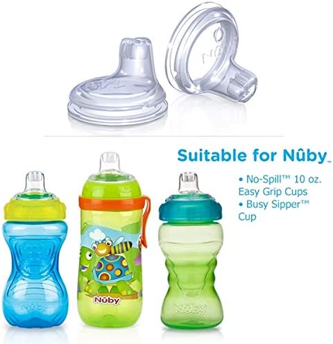 Nuby No Spill Replacement Silicone Spouts, 12 Pack