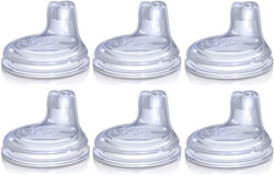 Nuby No Spill Replacement Silicone Spouts, 6 Pack
