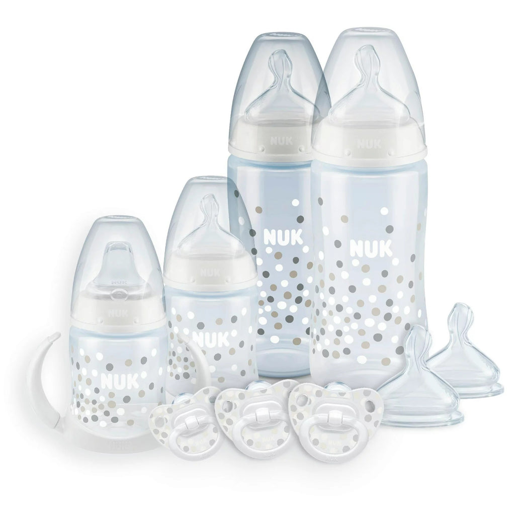 NUK 11 Piece Smooth Flow Pro Anti Colic Baby Bottle, Pacifier & Cup Newborn Gift Set
