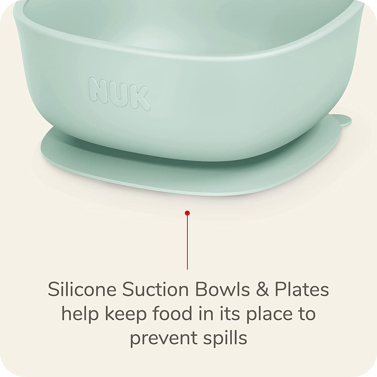 NUK 4 Piece Silicone Baby Tableware Feeding Set