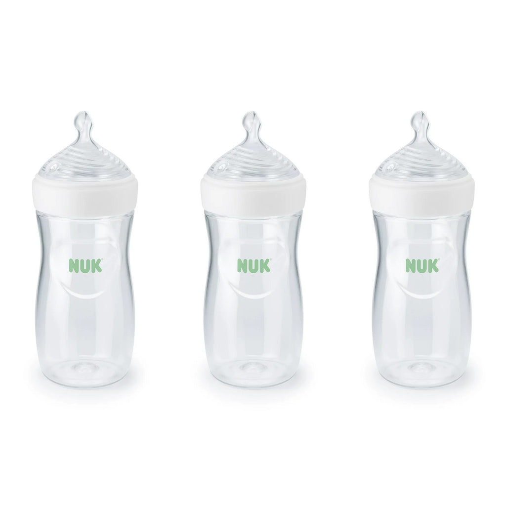 NUK Simply Natural Baby Bottles, 9 Oz, 3 Pack, Neutral