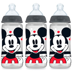 NUK Smooth Flow Anti Colic Baby Bottle, Mickey Mouse, 10 oz, 3 Pack