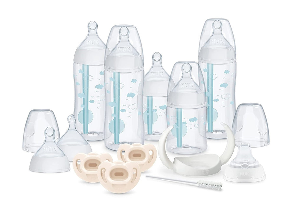 NUK 14 Piece Smooth Flow Pro Anti Colic Baby Bottle, Pacifier & Cup Newborn Gift Set