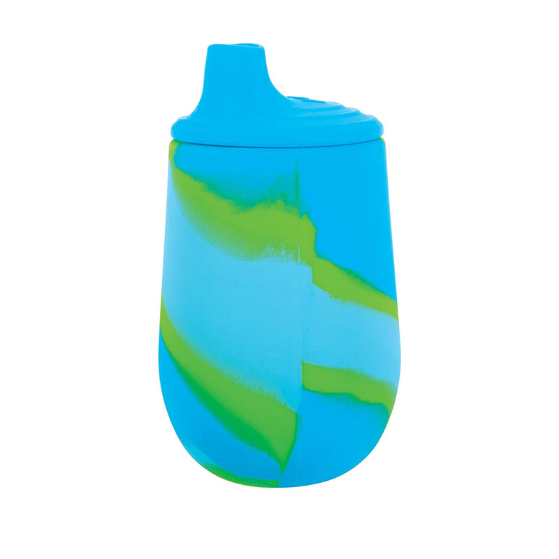 NUBY Silicone Tie-dye First Training Cup, 6oz, Blue/Green