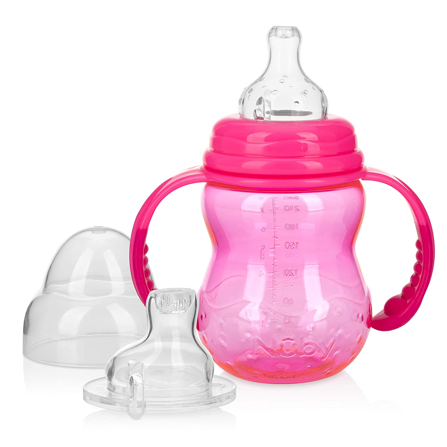Nuby 3 Stage Grow Non-Drip Bottle, Assorted Colors - Shop Cups at H-E-B