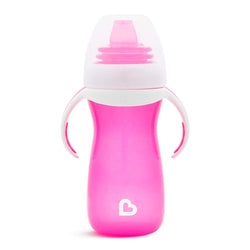 Munchkin Gentle Transition Sippy Cup with Removable Trainer Handles, 10 oz, Pink