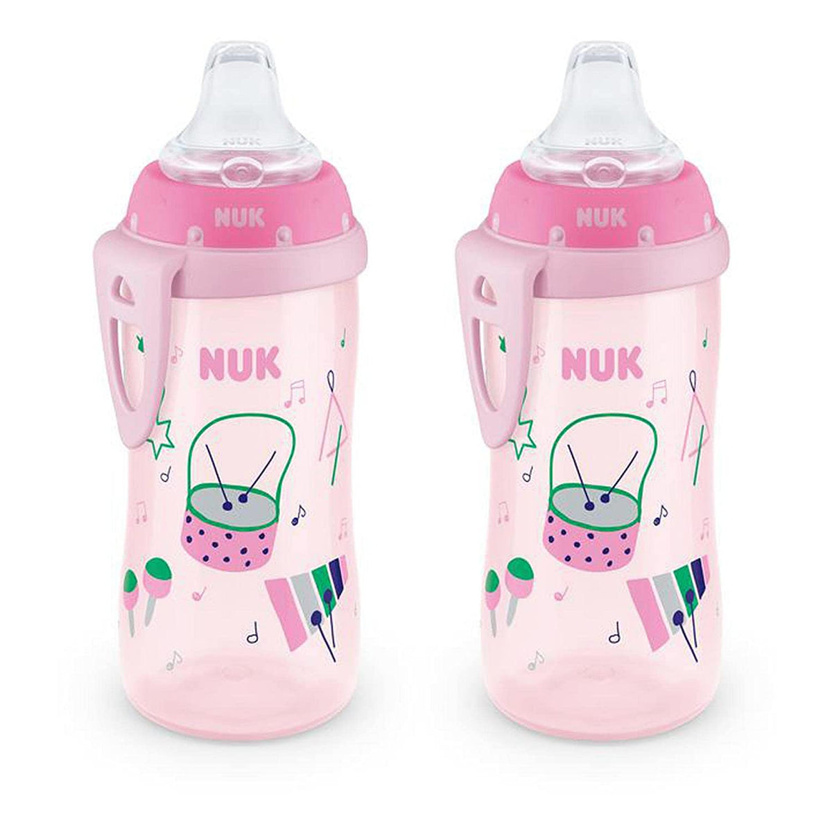 NUK Pink Music Active Cup, 10oz, 2 Pack