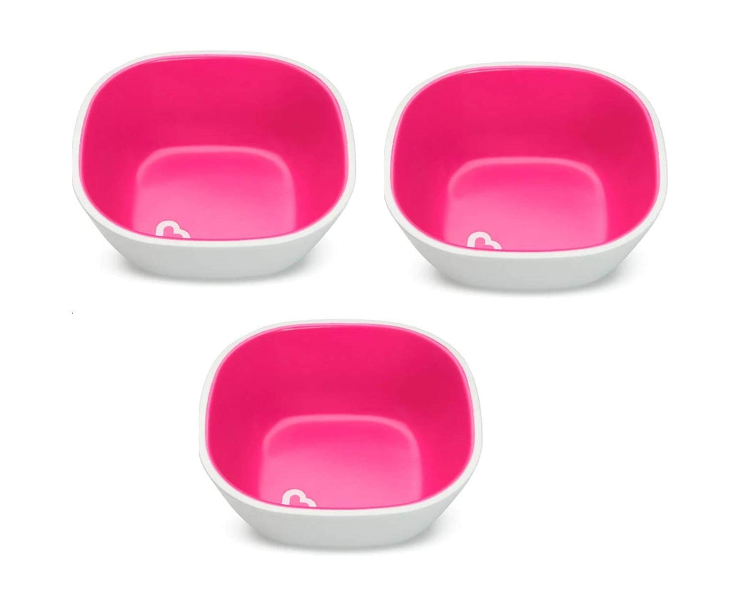 Munchkin 3 Piece Toddler Splash Bowl Set, Pink