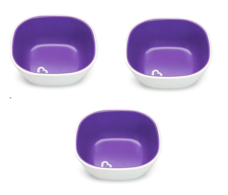 Munchkin 3 Pack Toddler Splash Bowl Set, Purple