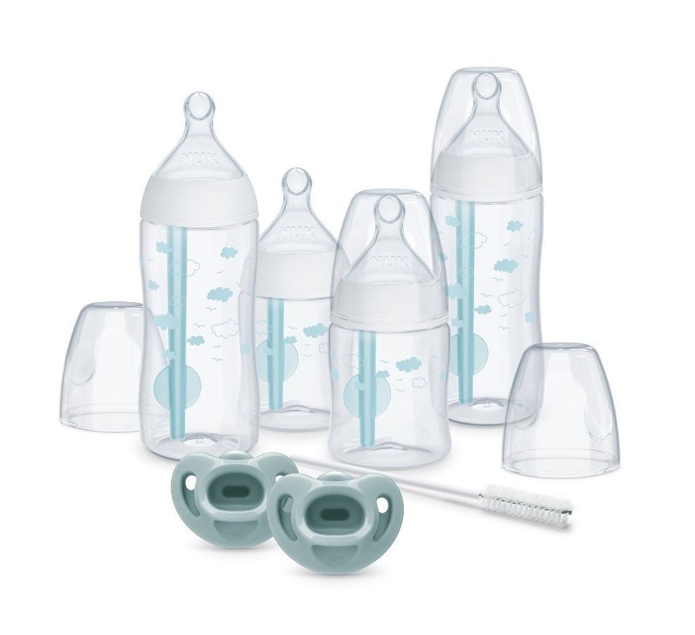 NUK 7 Piece Smooth Flow Pro Anti Colic Baby Bottle & Pacifier Newborn Gift Set