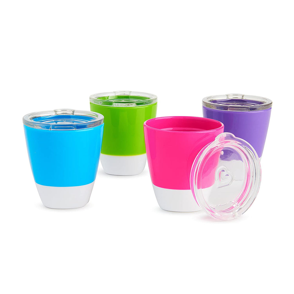Munchkin® Splash™ Open Toddler Cups with Training Lids, 7 Ounce,  Multicolored, 4 Pack