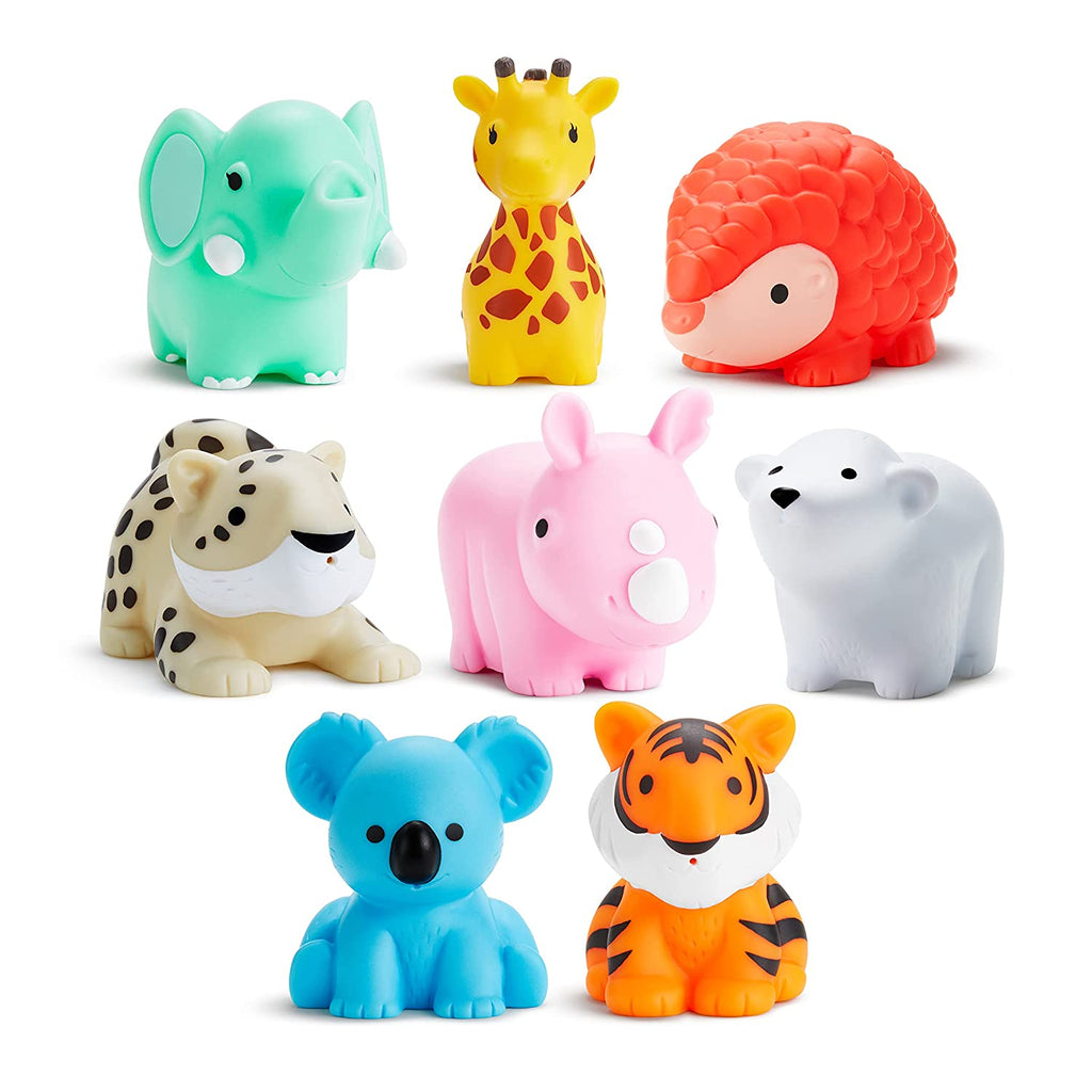 Munchkin Wild Animal Baby Bath Toy Squirts, 8 Pack