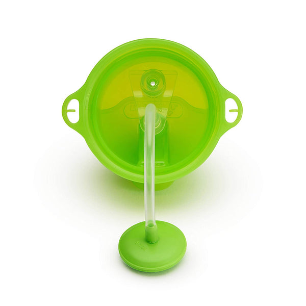 Munchkin Any Angle Click Lock Weighted Straw Trainer Cup, Green, 10oz